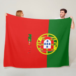 Portugese vlag fleece deken