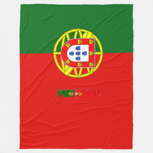 Portugese vlag fleece deken (Voorkant)