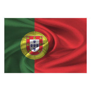 Portugese vlag foto afdruk