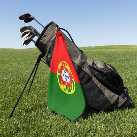 Portugese vlag Golf Towel Golfhanddoek (Groen)