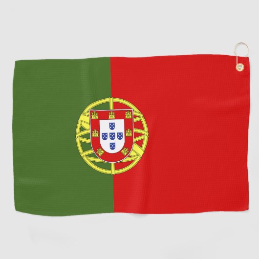 Portugese vlag golfhanddoek (Horizontaal)
