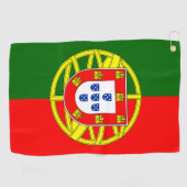 Portugese vlag golfhanddoek (Horizontaal)