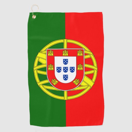 Portugese vlag golfhanddoek (Voorkant)