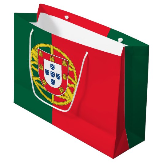 Portugese vlag groot cadeauzakje (Voorkant Gekanteld)
