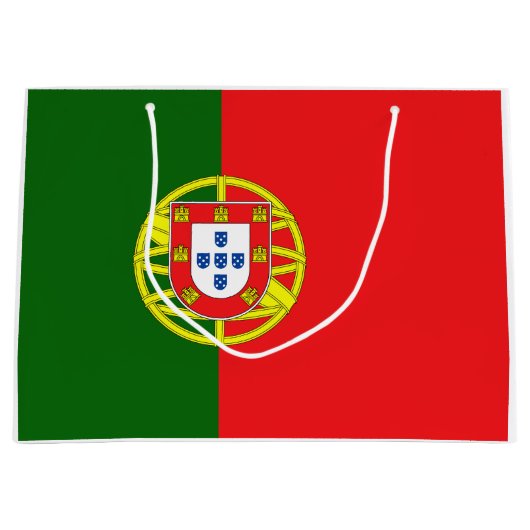 Portugese vlag groot cadeauzakje (Voorkant)