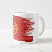 Portugese vlag grote koffiekop (Voorkant rechts)