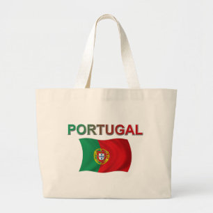 Portugese vlag grote tote bag