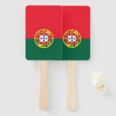Portugese vlag handwaaier (Voorkant en achterkant)