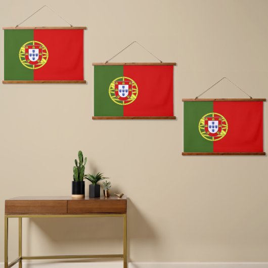 Portugese vlag hangend wandkleed (Asymmetrisch)