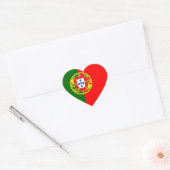 Portugese vlag hart sticker (Envelop)