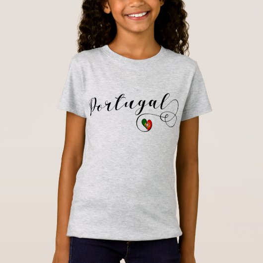 Portugese vlag Heart, Portugal T-shirt (Voorkant)