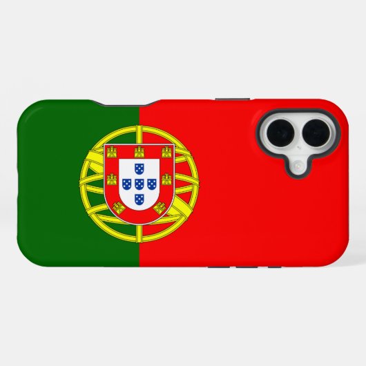 Portugese vlag iPhone hoesje (Achterkant horizontaal)