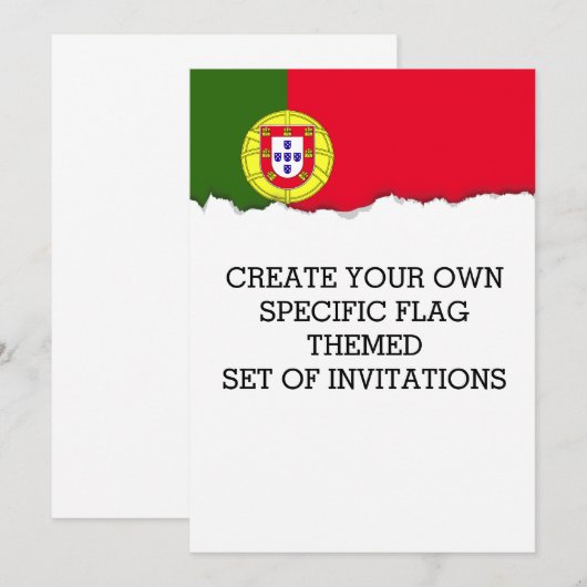 Portugese vlag kaart (Voorkant / Achterkant)