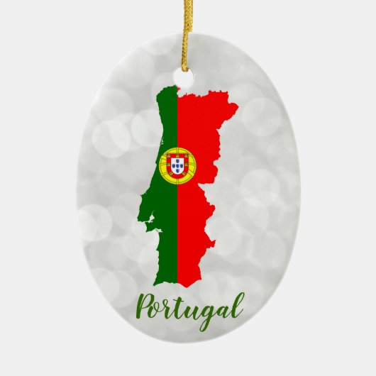 Portugese vlag - Kaart Keramisch Ornament (Voorkant)