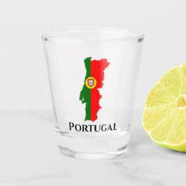 Portugese vlag - Kaart Shot Glas