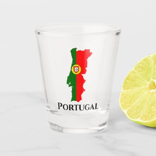 Portugese vlag - Kaart Shot Glas (Voorkant)