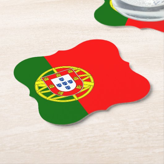 Portugese vlag kartonnen onderzetters (Gekanteld)