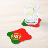 Portugese vlag kartonnen onderzetters (Insitu)