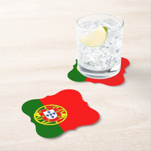 Portugese vlag kartonnen onderzetters (Insitu)