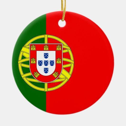Portugese vlag keramisch ornament (Voorkant)