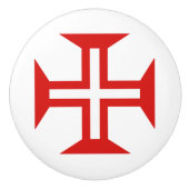 Portugese vlag keramische knop (Voorkant)