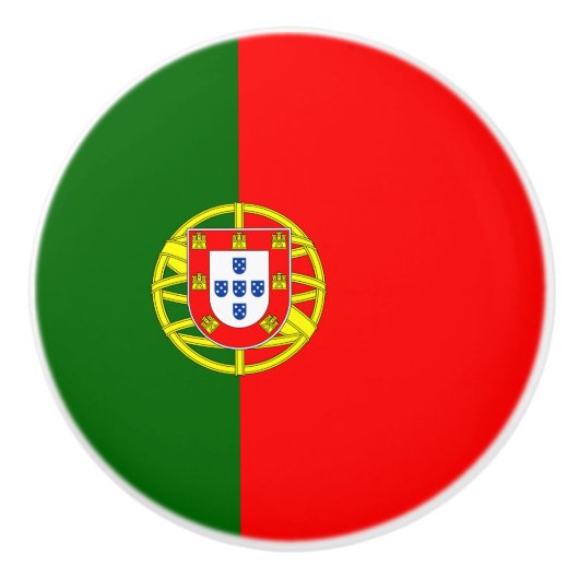 Portugese vlag keramische knop (Voorkant)