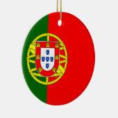 Portugese vlag kerstboomversiering keramisch ornament (Rechts)