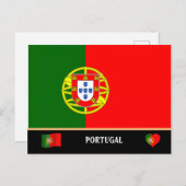 Portugese Vlag & land reizen / Portugal Briefkaart (Voorkant / Achterkant)