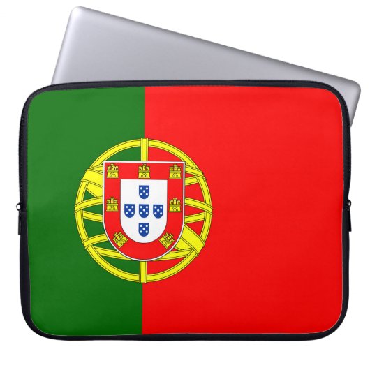 Portugese vlag laptop sleeve (Voorkant)