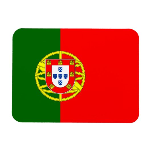 Portugese vlag magneet (Horizontaal)