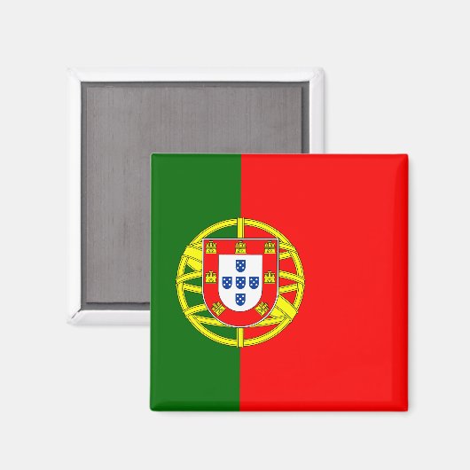 Portugese vlag magneet (Voorkant / Achterkant)