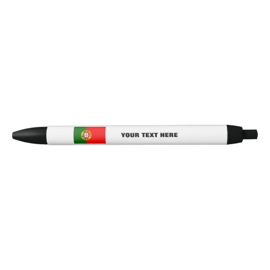 Portugese vlag met aangepaste promotietekst zwarte inkt pen (Voorkant)