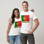 Portugese vlag met naam in het Russisch T-shirt (Unisex)