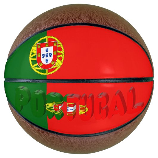 Portugese vlag mini basketbal (Voorkant)