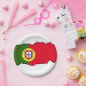 Portugese vlag papieren bordje (Feest)