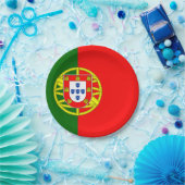 Portugese vlag papieren bordje (Feest)