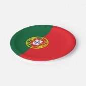 Portugese vlag papieren bordje (Gekanteld)