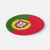 Portugese vlag papieren bordje (Gekanteld)