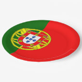 Portugese vlag papieren bordje (Gekanteld)