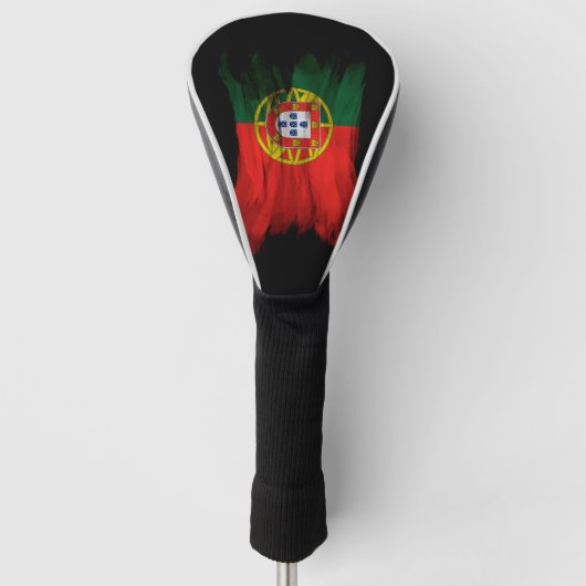Portugese vlag, penseelstreek, nationale vlag golfheadcover (Voorkant)