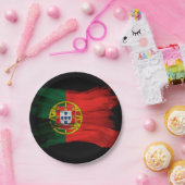 Portugese vlag, penseelstreek, nationale vlag papieren bordje (Feest)