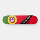Portugese vlag persoonlijk skateboard (Horizontaal)