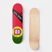 Portugese vlag persoonlijk skateboard (Voorkant)