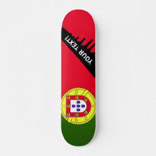 Portugese vlag persoonlijk skateboard (Voorkant)