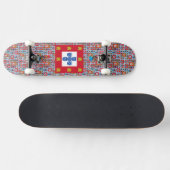 Portugese vlag persoonlijk skateboard (Horizontaal)