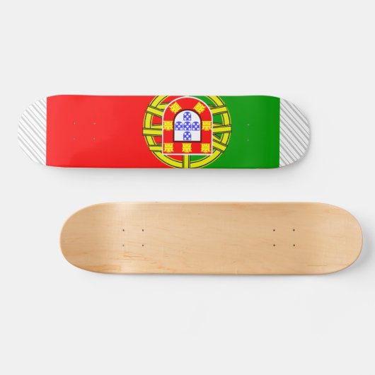 Portugese vlag persoonlijk skateboard (Horizontaal)