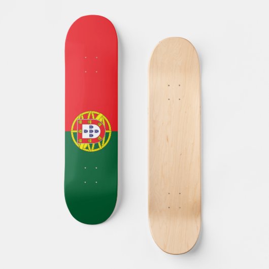Portugese vlag persoonlijk skateboard (Voorkant)