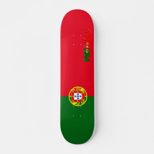 Portugese vlag persoonlijk skateboard (Voorkant)