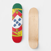 Portugese vlag persoonlijk skateboard (Voorkant)