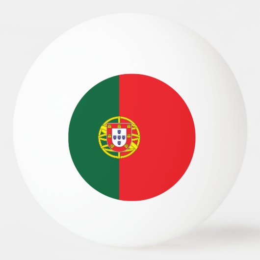 Portugese vlag pingpongbal (Achterkant)